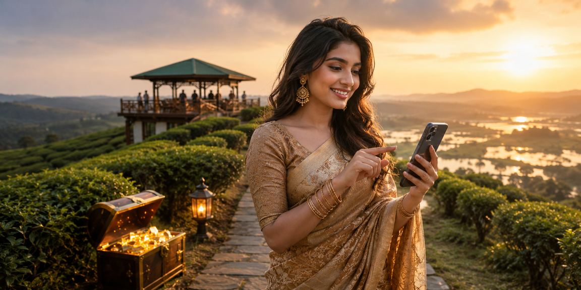 সিলেটের চা বাগানে মোবাইলে t300 প্রোমোশন দেখছেন একজন বাংলাদেশি খেলোয়াড়